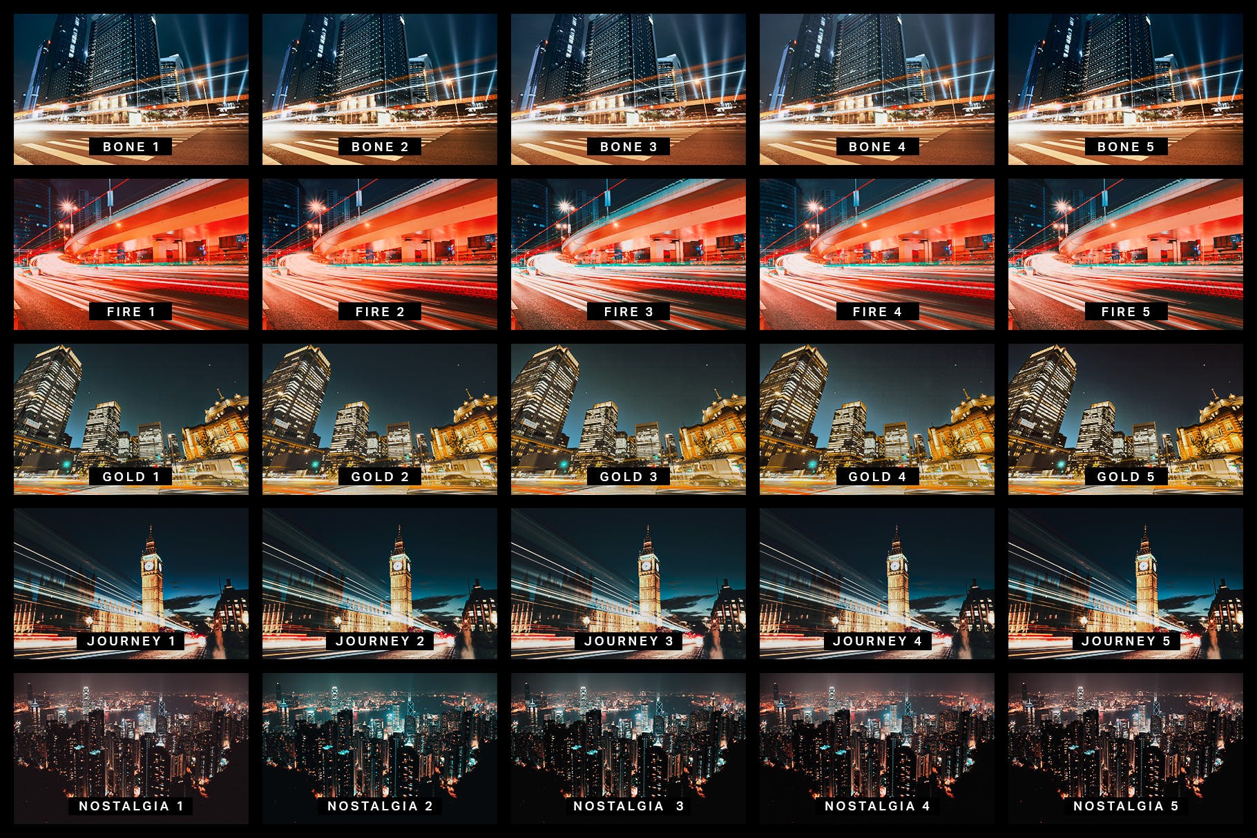 Luts调色预设-50个城市延时摄影调色预设滤镜50 Urban City Lightroom Presets and LUTs插图8