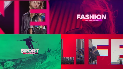 动态时尚故障风会议开场AE模板插图 片头动画AE模板