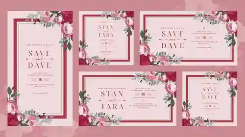浪漫婚礼动态邀请函与相册 - AE模板