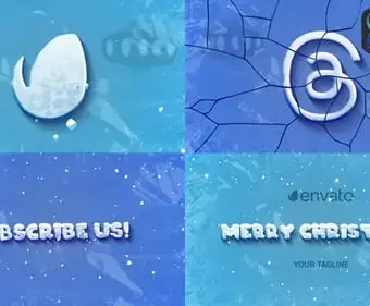 FCPX模板的圣诞冰标志