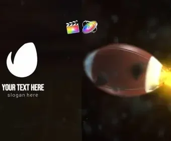 美式足球LOGO标志RevealFCPX模板